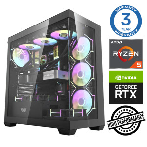 INTOP Ryzen 5 7500F 64GB DDR5 1TB SSD M.2 NVME+2TB RTX4060Ti 8GB no-OS