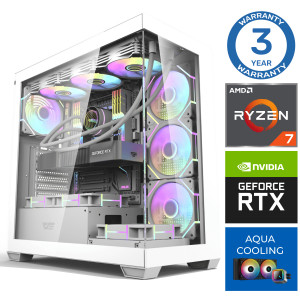 INTOP AQUA Ryzen 7 7700X 64GB DDR5 1TB SSD M.2 NVME+2TB RTX4070 SUPER 12GB no-OS