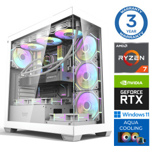 INTOP AQUA Ryzen 7 7700X 64GB DDR5 1TB SSD M.2 NVME+2TB RTX4070 SUPER 12GB WIN11