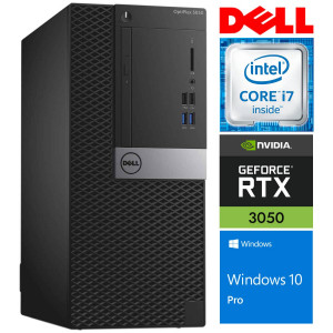 DELL 5050 MT i7-7700 32GB 128SSD M.2 NVME+2TB RTX3050 6GB WIN10Pro