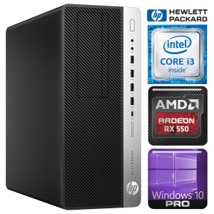 HP 800 G3 Tower i3-7100 16GB 128SSD M.2 NVME+2TB RX550 4GB WIN10Pro