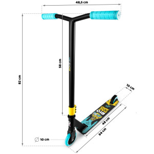 Skrejritenis SOKE GO! (1544-801109) Yellow/Blue (Biohazard) 100mm