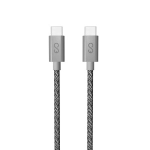 Epico auduma pīts kabelis USB-C uz USB-C 1,8m 2020 - kosmosa pelēks