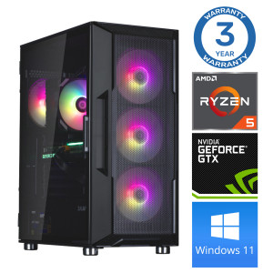 INTOP Ryzen 5 5600X 32GB 500SSD M.2 NVME+2TB GTX1650 4GB WIN11