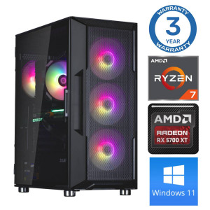 INTOP Ryzen 7 5700X 64GB 1TB SSD M.2 NVME+2TB RX5700 XT 8GB WIN11